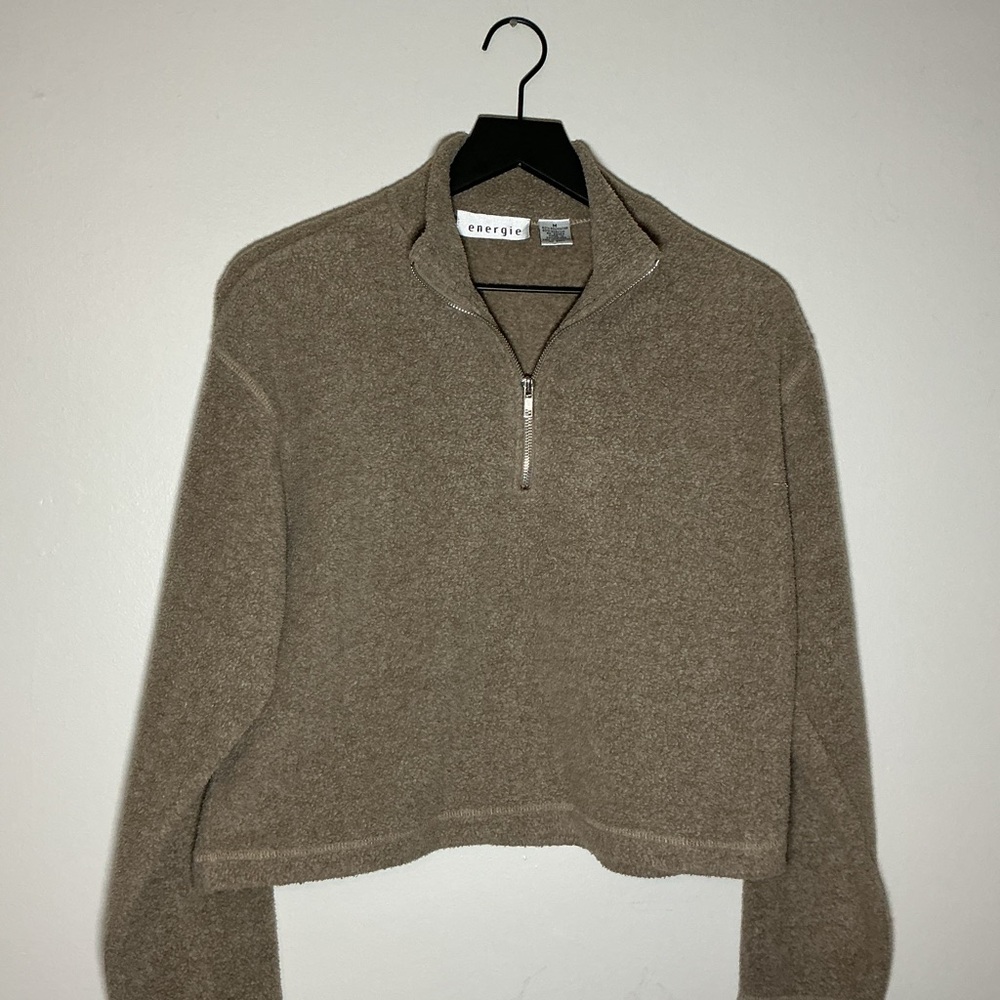 Energie Women's Cowl Neck Sweater in Taupe